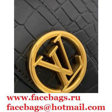 Louis Vuitton LV Pont 9 Bag N98478 Croco Pattern Black 2020