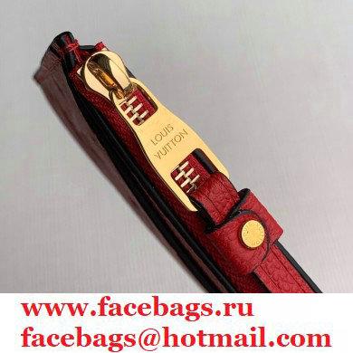 Louis Vuitton Monogram Empreinte Pochette Melanie BB Pouch Clutch Bag Red 2020 - Click Image to Close