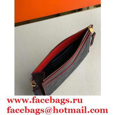 Louis Vuitton Monogram Empreinte Pochette Melanie MM Pouch Clutch Bag M68706 Marine Rouge 2020 - Click Image to Close