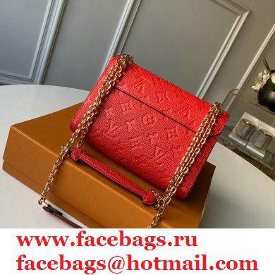 Louis Vuitton Monogram Empreinte Vavin BB Bag M44554 Scarlett Red - Click Image to Close