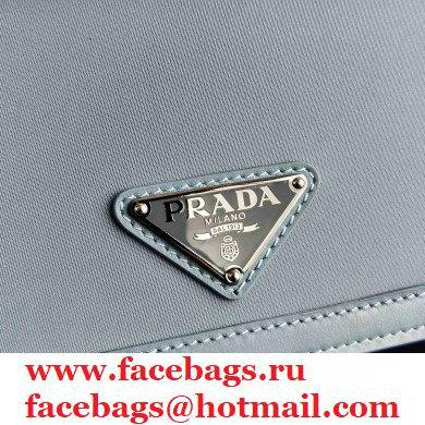 Prada Chain Handle Nylon and Leather Mini Bag 1BP019 Sky Blue 2020 - Click Image to Close