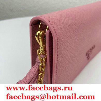Prada Saffiano Leather Mini Bag with Chain Strap 1DH029 Pink 2020
