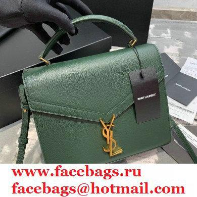 Saint Laurent Cassandra Top Handle Medium Bag in Grained Leather 578000 green 2020