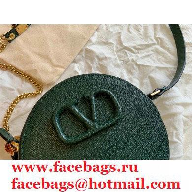 Valentino Round VSLING Leather Bag Green 2020
