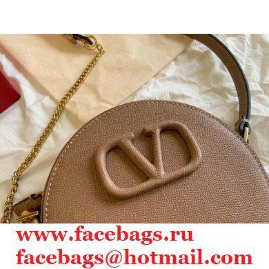 Valentino Round VSLING Leather Bag Nude 2020