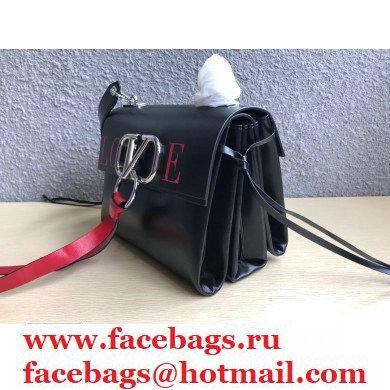 Valentino Small Love VRing Shoulder Bag Black 2020 - Click Image to Close
