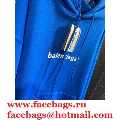 balenciaga blue logo printed sweatshirt 2020 - Click Image to Close