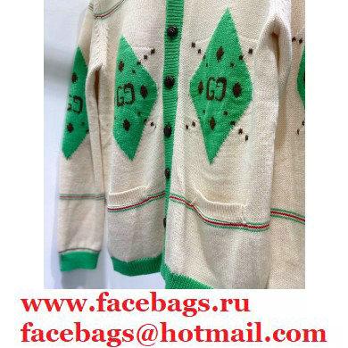 gucci white/green cashmere sweater 2020 - Click Image to Close