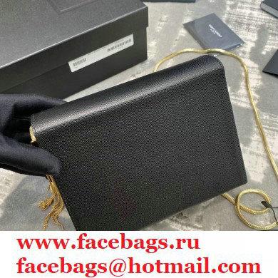 saint laurent Kate BOX BAG in caviar leather 593122 BLACK/GOLD