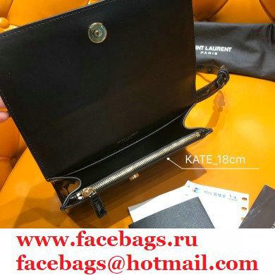saint laurent Kate belt bag in patent leather 534395 black/gold