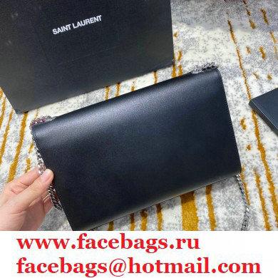 saint laurent Kate chain wallet with tassel in smooth calfskin 354119 BLACK/SILVER
