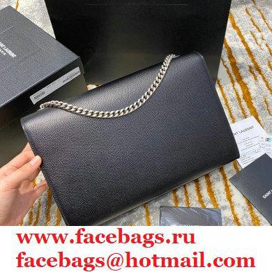 saint laurent Kate large bag in caviar leather 446752 black/silver