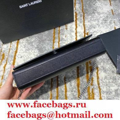 saint laurent Kate medium bag in caviar leather 354021 black/silver