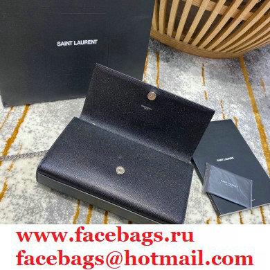 saint laurent Kate medium bag in caviar leather 354021 black/silver