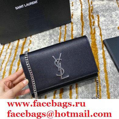saint laurent Kate small bag in caviar leather 469390 black/silver saint laurent Kate small bag in caviar leather 469390 black/silver