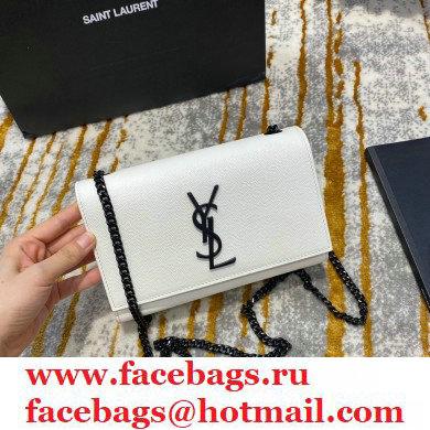 saint laurent Kate small bag in caviar leather 469390 white/black saint laurent Kate small bag in caviar leather 469390 white/black