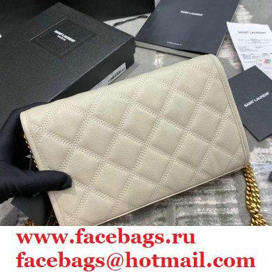 saint laurent becky chain wallet in lambskin 585031 white - Click Image to Close