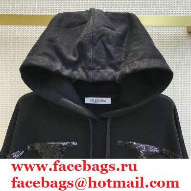 valentino sequins hooded sweatshirt black 2020 - Click Image to Close