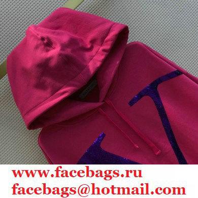 valentino sequins hooded sweatshirt pink 2020