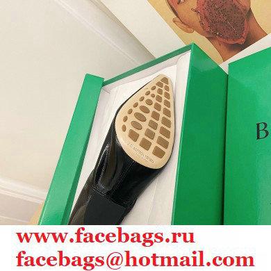 Bottega Veneta Almond Toe Pumps in Crush Nappa Black 2021 - Click Image to Close