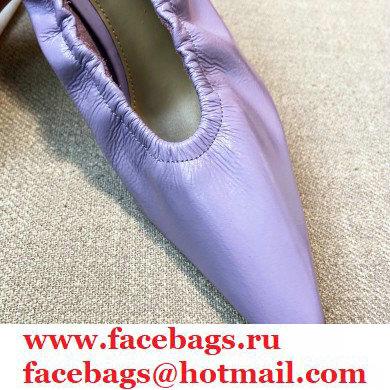 Bottega Veneta Almond Toe Pumps in Crush Nappa Lavender with Plexiglass Heel 7.5cm 2021 - Click Image to Close