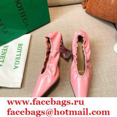 Bottega Veneta Almond Toe Pumps in Crush Nappa Pink with Plexiglass Heel 7.5cm 2021
