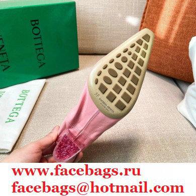 Bottega Veneta Almond Toe Pumps in Crush Nappa Pink with Plexiglass Heel 7.5cm 2021 - Click Image to Close
