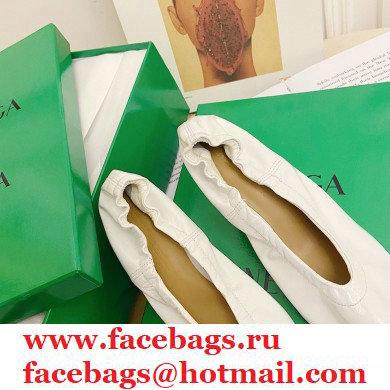 Bottega Veneta Almond Toe Pumps in Crush Nappa White 2021 - Click Image to Close