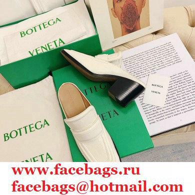 Bottega Veneta Crocodile Print Calf Leather Mules White 2021 - Click Image to Close
