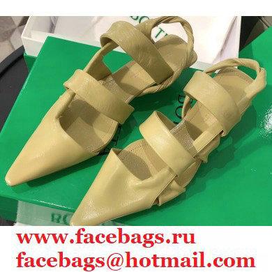 Bottega Veneta Heel 3cm BV POINT Slingback Shoes Beige 2020