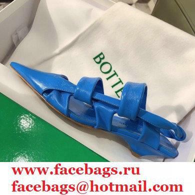 Bottega Veneta Heel 3cm BV POINT Slingback Shoes Blue 2020