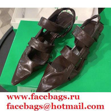 Bottega Veneta Heel 3cm BV POINT Slingback Shoes Coffee 2020