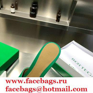 Bottega Veneta Heel 9cm Square Sole Stretch Mules Sandals Green 2021 - Click Image to Close