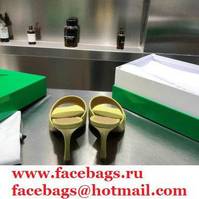 Bottega Veneta Heel 9cm Square Sole Stretch Mules Sandals Pear Green 2021
