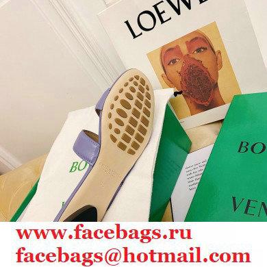 Bottega Veneta THE BAND Calf Leather Flat Sandals Lavender 2021 - Click Image to Close