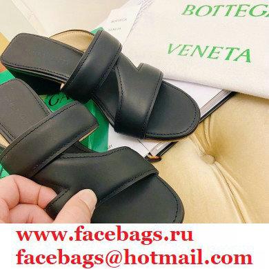 Bottega Veneta THE BAND Calf Leather Mules Sandals Black 2021