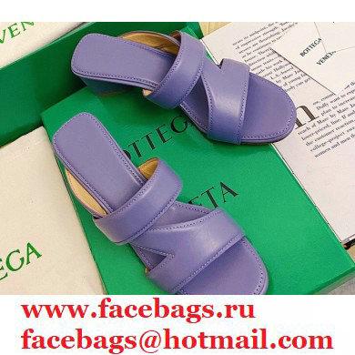 Bottega Veneta THE BAND Calf Leather Mules Sandals Lavender 2021