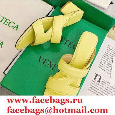 Bottega Veneta THE BAND Calf Leather Mules Sandals Yellow 2021