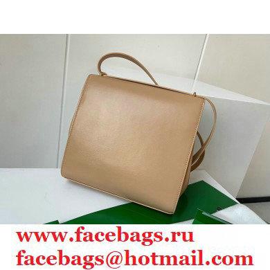Bottega Veneta THE CLIP Squared Shoulder Bag in Box Calf Apricot 2021
