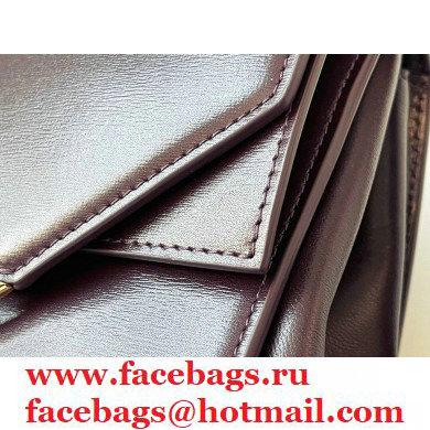 Bottega Veneta THE CLIP Squared Shoulder Bag in Box Calf Coffee 2021 - Click Image to Close