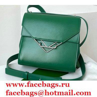 Bottega Veneta THE CLIP Squared Shoulder Bag in Box Calf Green 2021