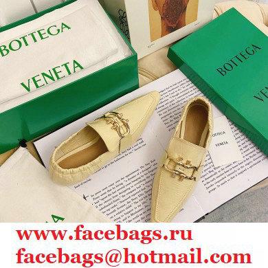 Bottega Veneta THE MADAME Horsebit Moccasins in Crush Nappa Beige 2021 - Click Image to Close
