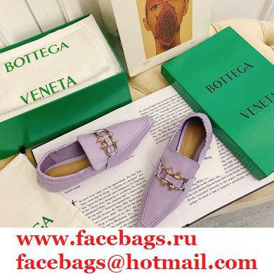 Bottega Veneta THE MADAME Horsebit Moccasins in Crush Nappa Lavender 2021