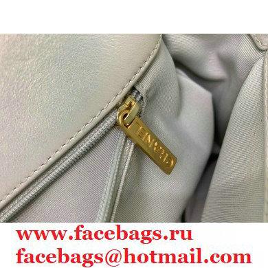 Chanel 19 Large Flap Bag AS1161 Iridescent Calfskin White 2021