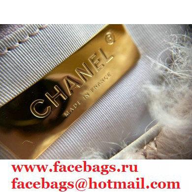 Chanel 19 Large Flap Bag AS1161 Shearling Sheepskin Pink 2021 - Click Image to Close