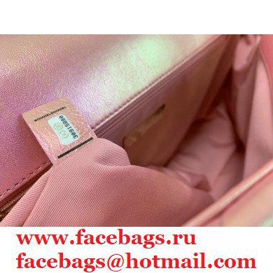 Chanel 19 Maxi Flap Bag AS1162 Iridescent Calfskin Pink 2021