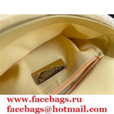 Chanel 19 Small Flap Bag AS1160 Sequins/Calfskin Light Yellow 2021
