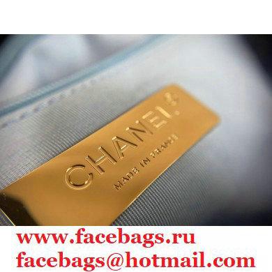 Chanel 19 Small Flap Bag AS1160 Sequins/Calfskin Sky Blue 2021
