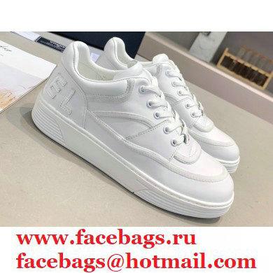 Chanel Back Logo Sneakers White 2021 - Click Image to Close