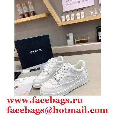 Chanel Back Logo Sneakers White 2021